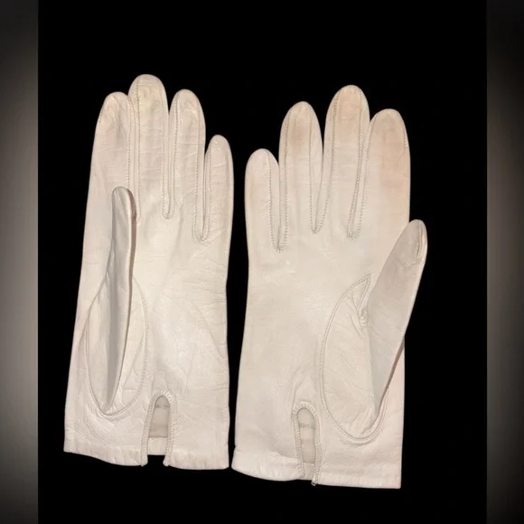 Vintage Ivory French Kidskins w 100% silk lining - Picture 5 of 5